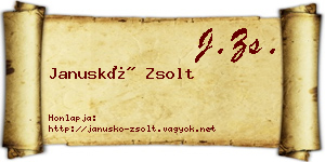 Januskó Zsolt névjegykártya