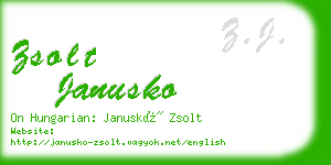 zsolt janusko business card